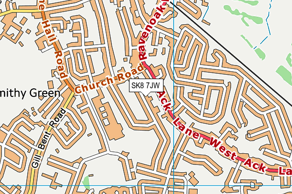 SK8 7JW map - OS VectorMap District (Ordnance Survey) SK8 7JW map - OS VectorMap District (Ordnance Survey)