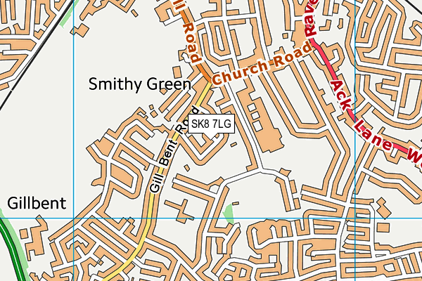 SK8 7LG map - OS VectorMap District (Ordnance Survey) SK8 7LG map - OS VectorMap District (Ordnance Survey)