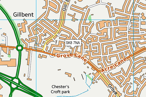 SK8 7NA map - OS VectorMap District (Ordnance Survey) SK8 7NA map - OS VectorMap District (Ordnance Survey)