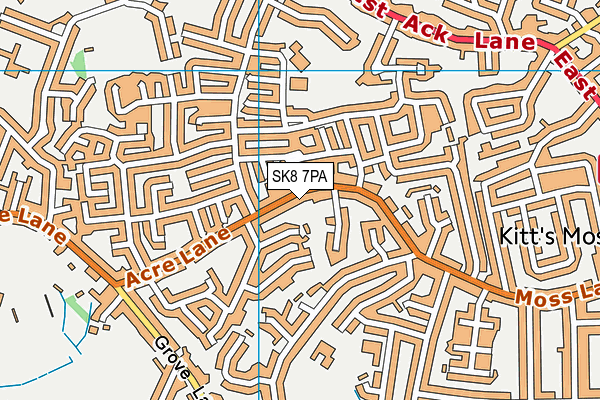 SK8 7PA map - OS VectorMap District (Ordnance Survey) SK8 7PA map - OS VectorMap District (Ordnance Survey)