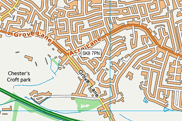 SK8 7PN map - OS VectorMap District (Ordnance Survey) SK8 7PN map - OS VectorMap District (Ordnance Survey)