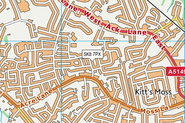 SK8 7PX map - OS VectorMap District (Ordnance Survey) SK8 7PX map - OS VectorMap District (Ordnance Survey)