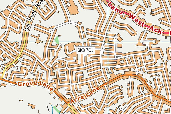 SK8 7QJ map - OS VectorMap District (Ordnance Survey) SK8 7QJ map - OS VectorMap District (Ordnance Survey)