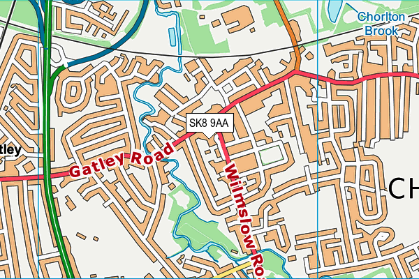 SK8 9AA map - OS VectorMap District (Ordnance Survey) SK8 9AA map - OS VectorMap District (Ordnance Survey)