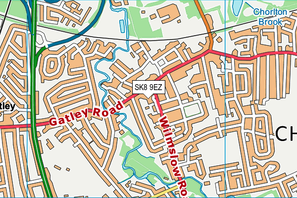 SK8 9EZ map - OS VectorMap District (Ordnance Survey) SK8 9EZ map - OS VectorMap District (Ordnance Survey)