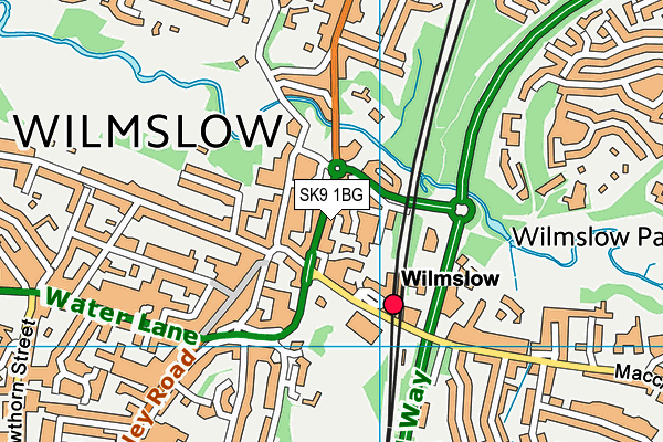 SK9 1BG map - OS VectorMap District (Ordnance Survey)