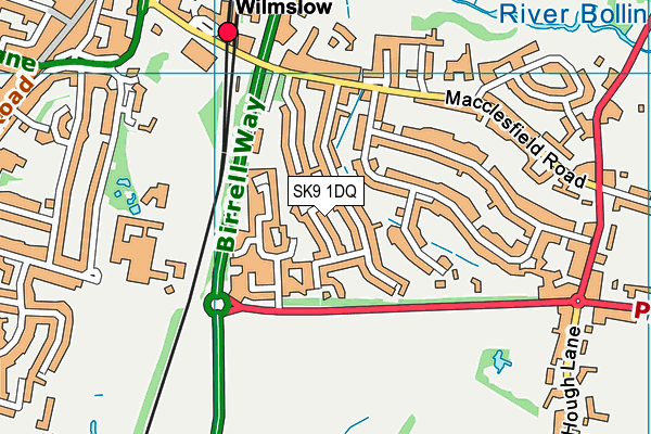SK9 1DQ map - OS VectorMap District (Ordnance Survey)