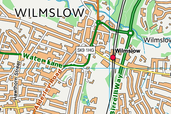 SK9 1HG map - OS VectorMap District (Ordnance Survey)