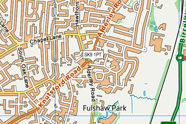 SK9 1PT map - OS VectorMap District (Ordnance Survey)