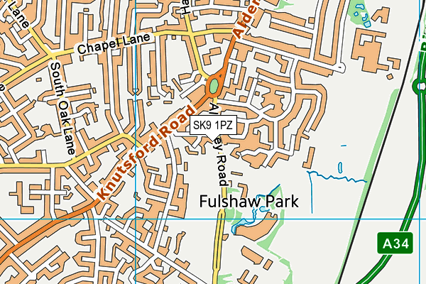 SK9 1PZ map - OS VectorMap District (Ordnance Survey)