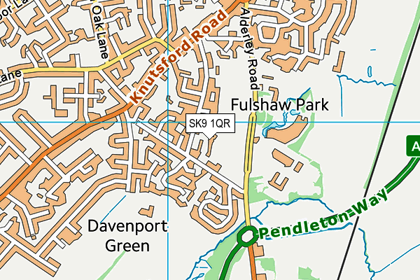 SK9 1QR map - OS VectorMap District (Ordnance Survey)