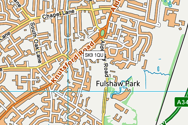 SK9 1QU map - OS VectorMap District (Ordnance Survey)