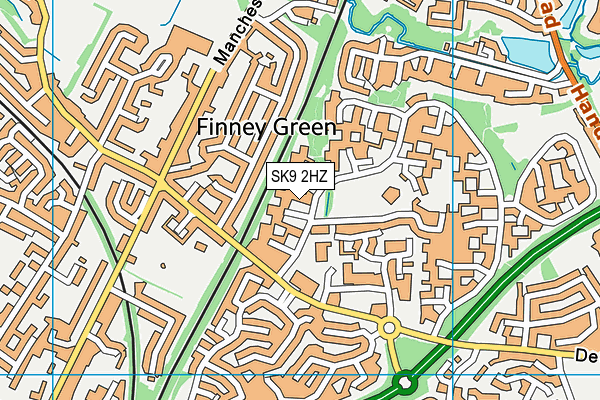 SK9 2HZ map - OS VectorMap District (Ordnance Survey)