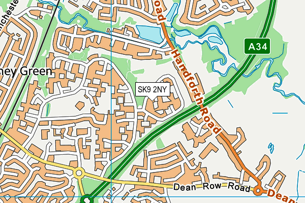 SK9 2NY map - OS VectorMap District (Ordnance Survey)