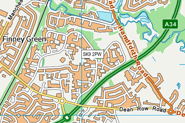 SK9 2PW map - OS VectorMap District (Ordnance Survey) SK9 2PW map - OS VectorMap District (Ordnance Survey)