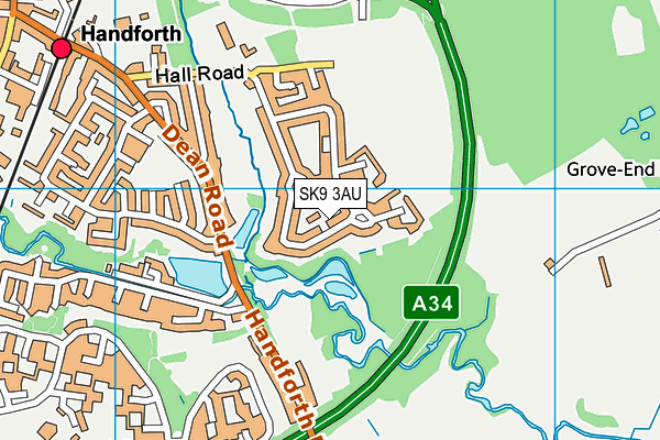 SK9 3AU map - OS VectorMap District (Ordnance Survey)