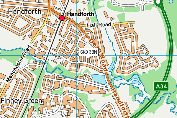 SK9 3BN map - OS VectorMap District (Ordnance Survey) SK9 3BN map - OS VectorMap District (Ordnance Survey)