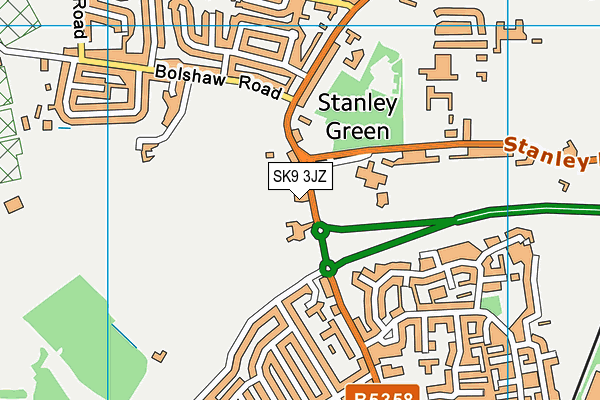 SK9 3JZ map - OS VectorMap District (Ordnance Survey) SK9 3JZ map - OS VectorMap District (Ordnance Survey)