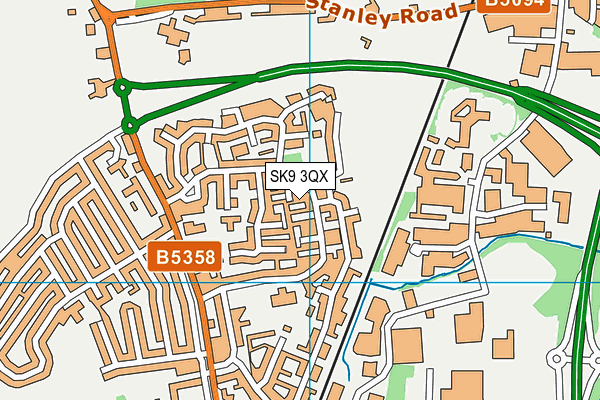 SK9 3QX map - OS VectorMap District (Ordnance Survey) SK9 3QX map - OS VectorMap District (Ordnance Survey)