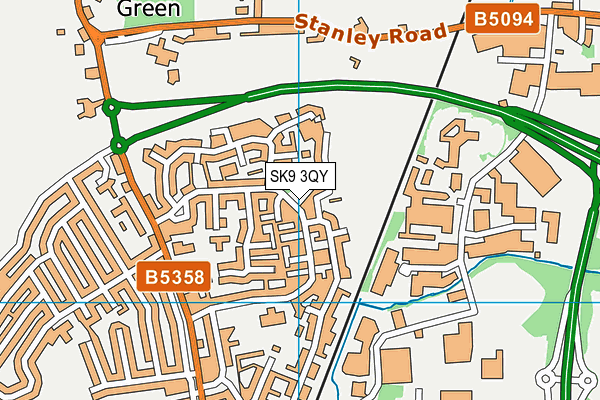 SK9 3QY map - OS VectorMap District (Ordnance Survey)