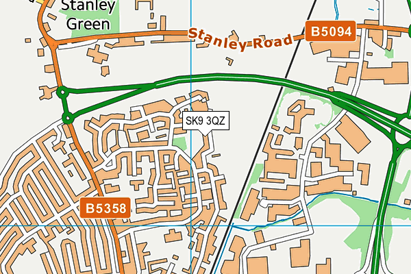 SK9 3QZ map - OS VectorMap District (Ordnance Survey) SK9 3QZ map - OS VectorMap District (Ordnance Survey)