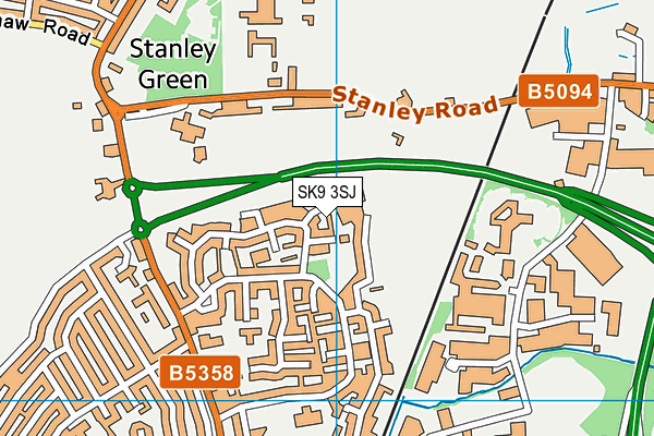 SK9 3SJ map - OS VectorMap District (Ordnance Survey) SK9 3SJ map - OS VectorMap District (Ordnance Survey)