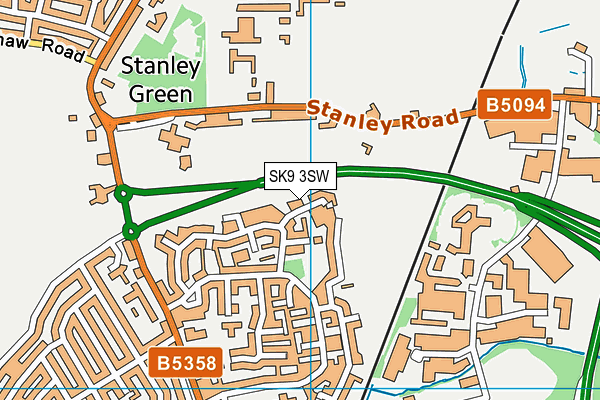 SK9 3SW map - OS VectorMap District (Ordnance Survey) SK9 3SW map - OS VectorMap District (Ordnance Survey)