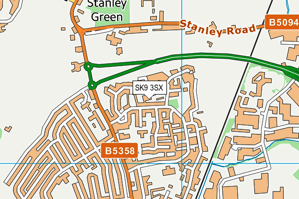 SK9 3SX map - OS VectorMap District (Ordnance Survey) SK9 3SX map - OS VectorMap District (Ordnance Survey)