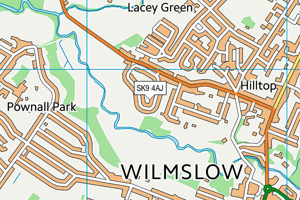 SK9 4AJ map - OS VectorMap District (Ordnance Survey)