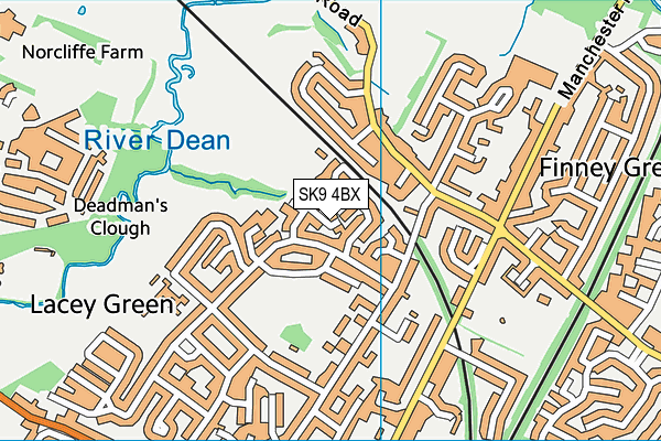 SK9 4BX map - OS VectorMap District (Ordnance Survey) SK9 4BX map - OS VectorMap District (Ordnance Survey)