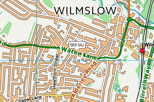 SK9 5AJ map - OS VectorMap District (Ordnance Survey)