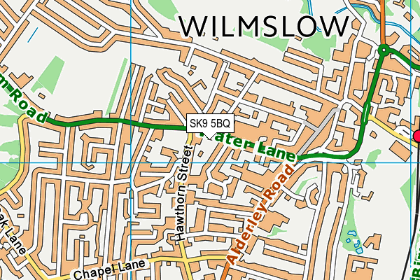SK9 5BQ map - OS VectorMap District (Ordnance Survey)