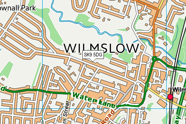 SK9 5DG map - OS VectorMap District (Ordnance Survey)