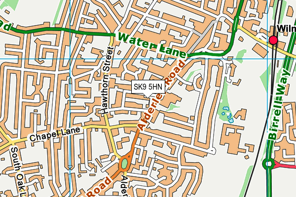 SK9 5HN map - OS VectorMap District (Ordnance Survey)