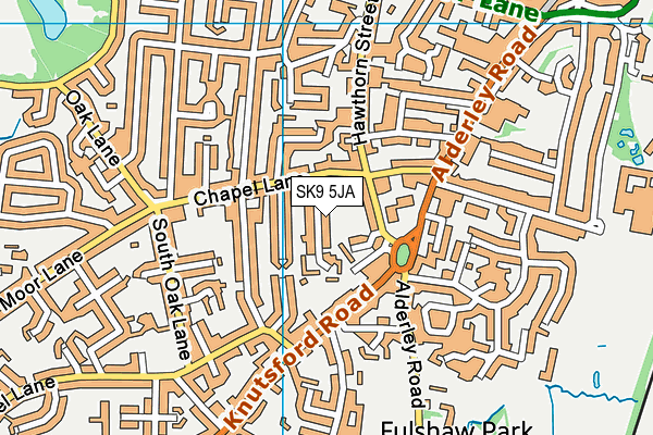 SK9 5JA map - OS VectorMap District (Ordnance Survey)