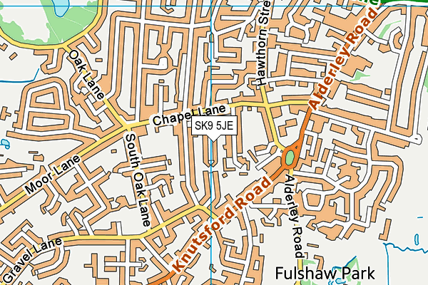 SK9 5JE map - OS VectorMap District (Ordnance Survey)