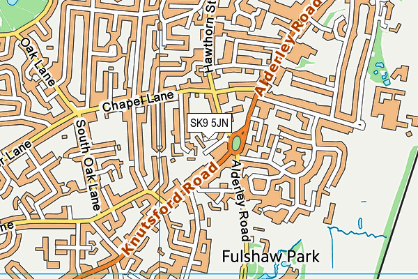 SK9 5JN map - OS VectorMap District (Ordnance Survey)