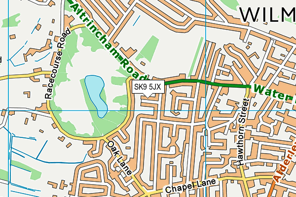 SK9 5JX map - OS VectorMap District (Ordnance Survey)