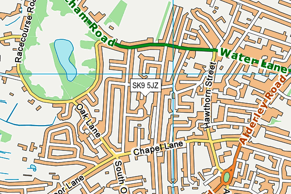 SK9 5JZ map - OS VectorMap District (Ordnance Survey)