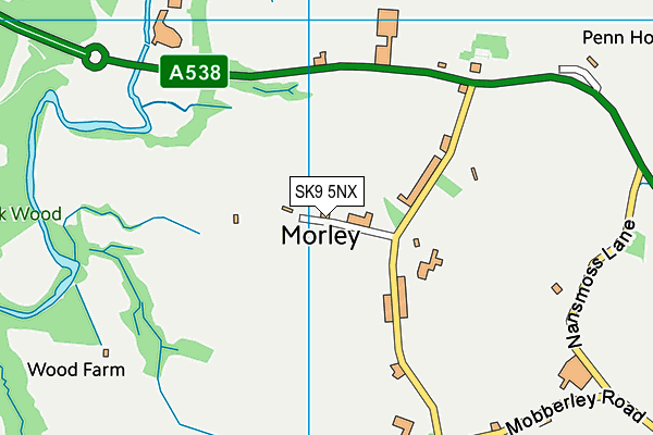 SK9 5NX map - OS VectorMap District (Ordnance Survey)