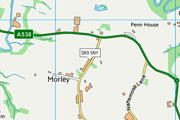 SK9 5NY map - OS VectorMap District (Ordnance Survey)