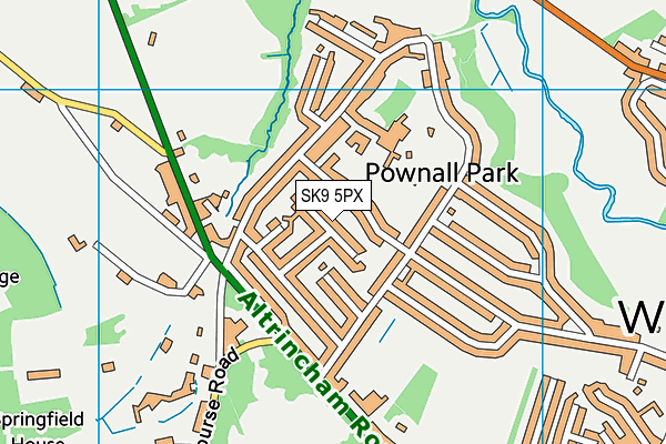 SK9 5PX map - OS VectorMap District (Ordnance Survey)