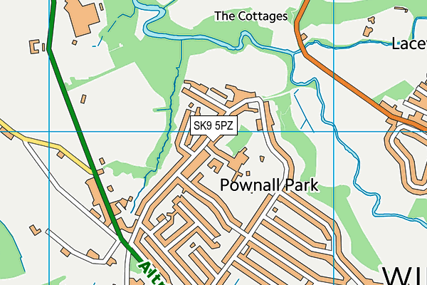 SK9 5PZ map - OS VectorMap District (Ordnance Survey)