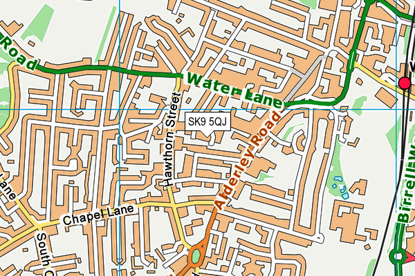 SK9 5QJ map - OS VectorMap District (Ordnance Survey)