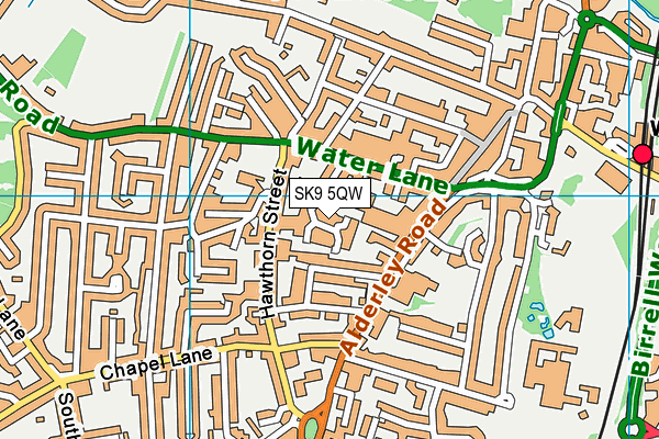 SK9 5QW map - OS VectorMap District (Ordnance Survey)