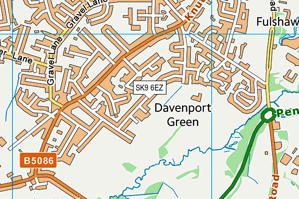 SK9 6EZ map - OS VectorMap District (Ordnance Survey)