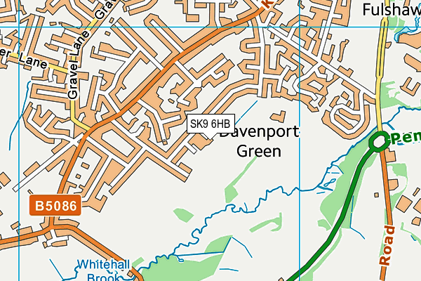SK9 6HB map - OS VectorMap District (Ordnance Survey)