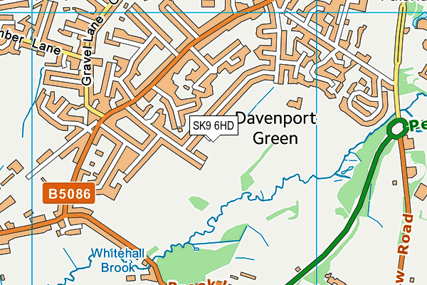 SK9 6HD map - OS VectorMap District (Ordnance Survey)
