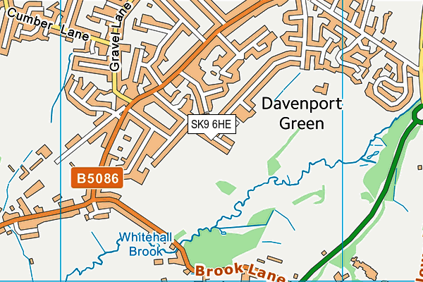 SK9 6HE map - OS VectorMap District (Ordnance Survey)