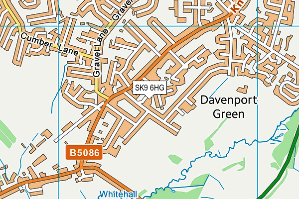 SK9 6HG map - OS VectorMap District (Ordnance Survey)